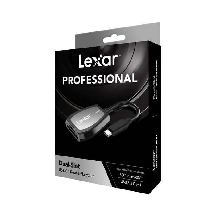 Lexar Professional USB Type-C Dual-Slot SD & microSD Memory Card Reader