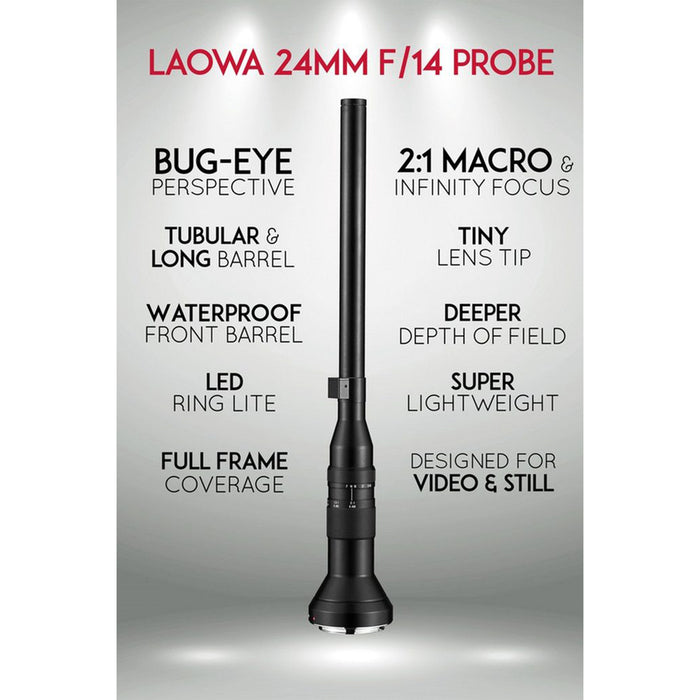 Laowa 24mm f/14 2X Macro Probe - Canon EF, Cine-Mod Version