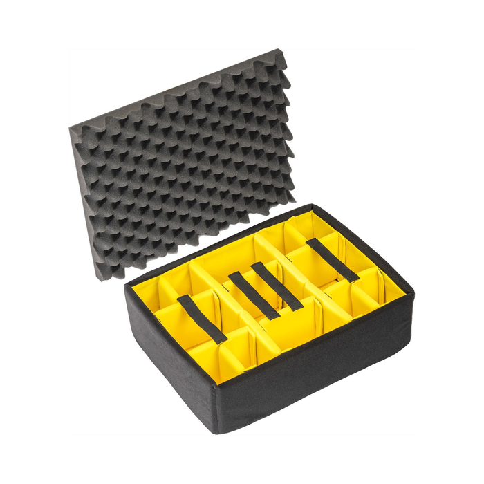 Pelican 1550 Protector Case with Padded Dividers & Lid Foam - Black