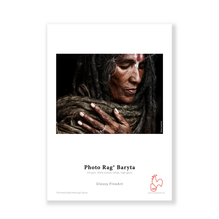 Hahnemühle Photo Rag Baryta Glossy FineArt Inkjet Paper 315, 44" x 39' - Roll