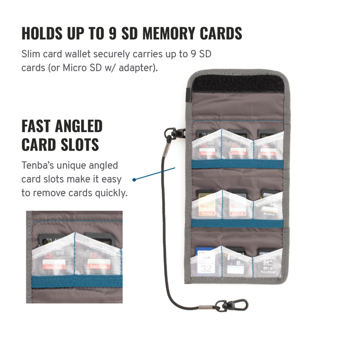 Tenba Tools Reload SD 9 Card Wallet - Blue