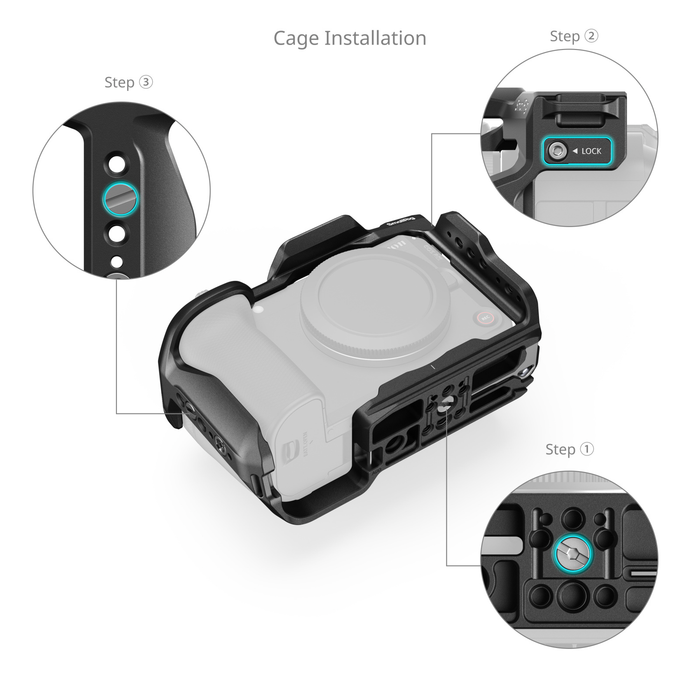 SmallRig HawkLock Quick Release Full Camera Cage Kit for Canon EOS R6 V 6372