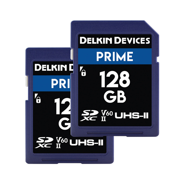 Delkin Devices 128GB Prime UHS-II SDXC Memory Card - 2-Pack