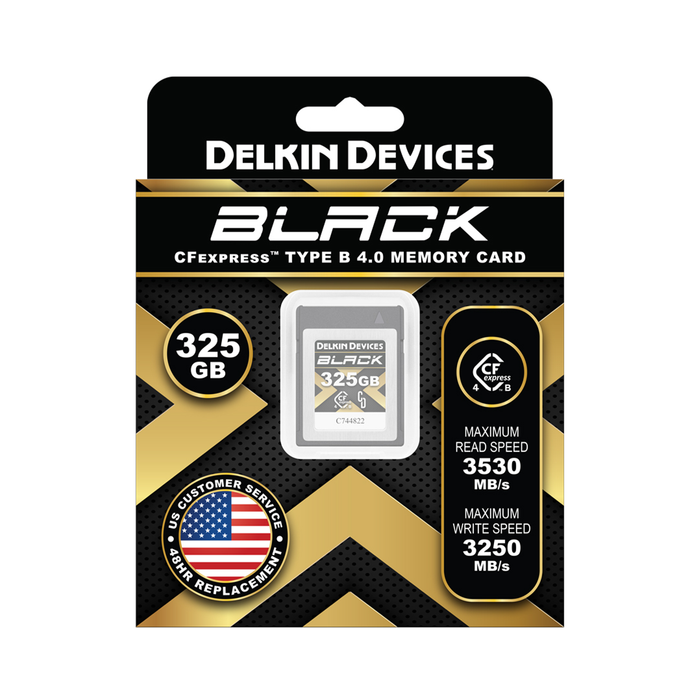 Delkin Devices 325GB BLACK 4.0 CFexpress Type B Memory Card