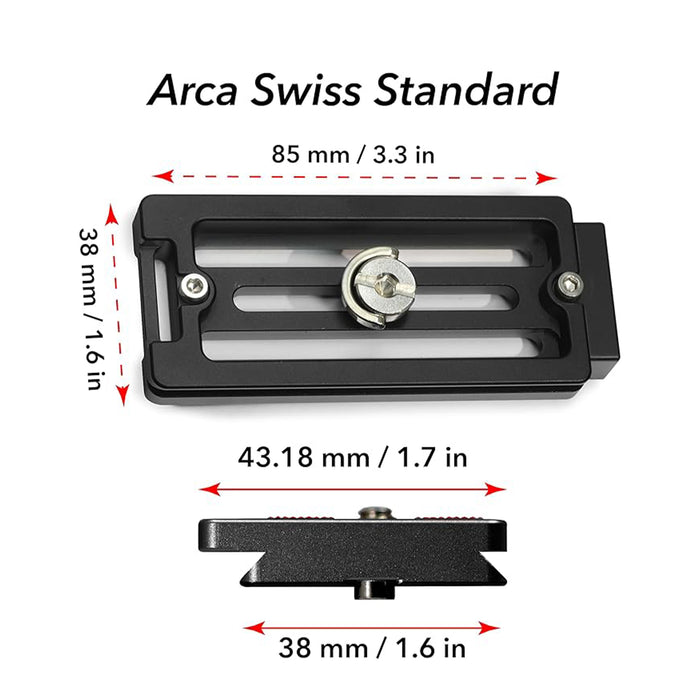 Breakthrough Photography 85mm Universal Arca Plate - Black