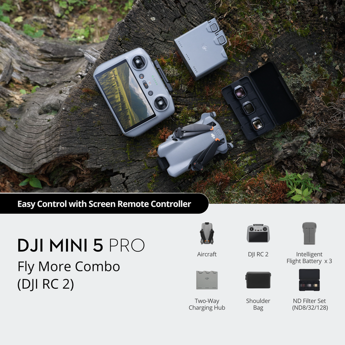 DJI Mini 5 Pro Fly More Combo with DJI RC 2 Remote Controller