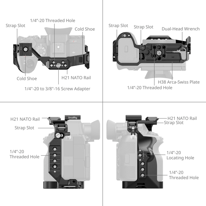 SmallRig HawkLock Quick Release Full Camera Cage Kit for Sony A7R VI 6702