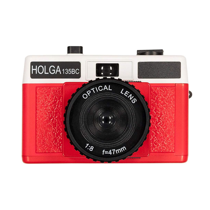 Holga 135BC 35mm Bent Corners Film Camera - Red & White