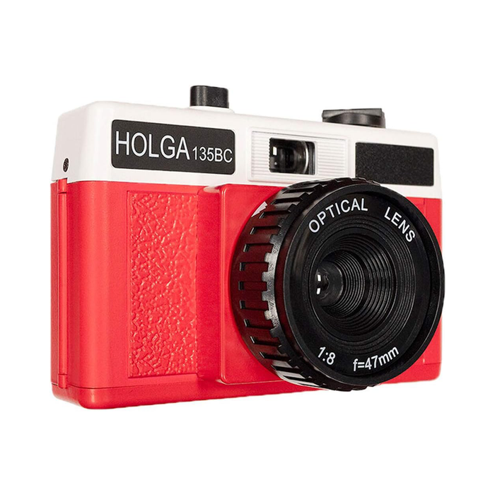 Holga 135BC 35mm Bent Corners Film Camera - Red & White