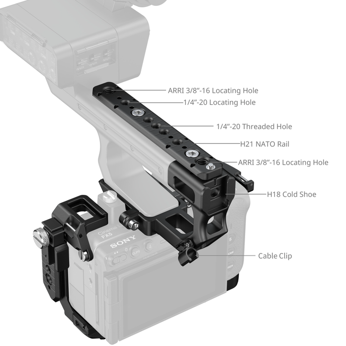 SmallRig HawkLock Cage Kit for Sony FX5 & XLR Handle 6777