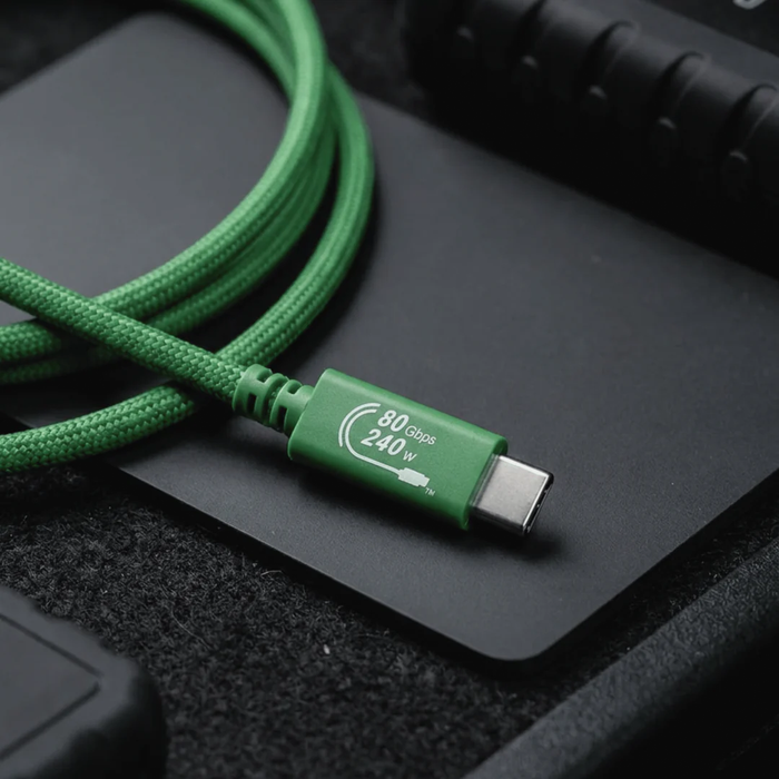 Glyph Technologies Connect+ High-Performance USB4 80Gbps/240W Type-C Cable, 39.4" (1m) - Glyph Green
