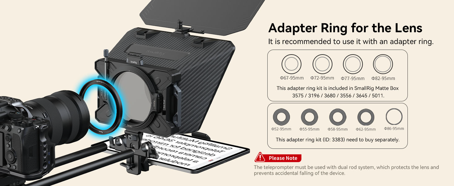 SmallRig Multifunctional Teleprompter 3646