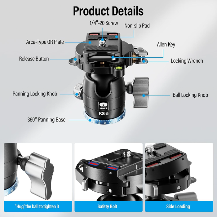 Sirui KS-5 Quick Release Ball Head