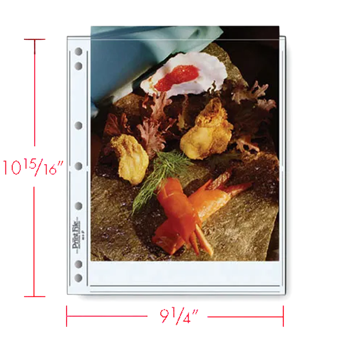 Print File 810-2P* Archival Photo Pages with 1 Pocket (Holds 8x10" Prints) - 25 Pack