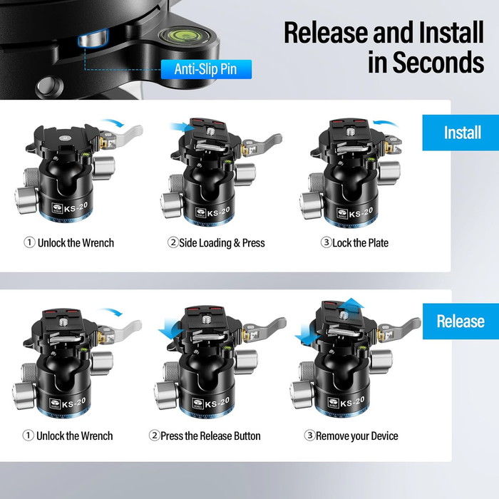 Sirui KS-20 Quick Release Ball Head
