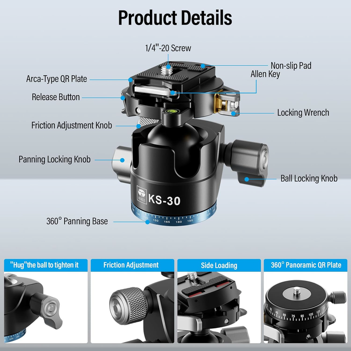 Sirui KS-30 Quick Release Ball Head