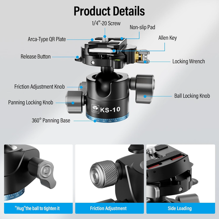Sirui KS-10 Quick Release Ball Head