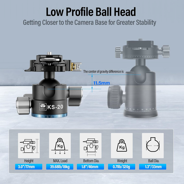 Sirui KS-20 Quick Release Ball Head