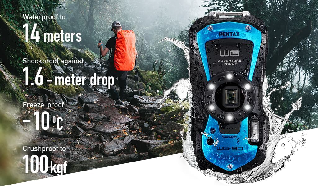 Pentax WG-90 Digital Camera - Blue