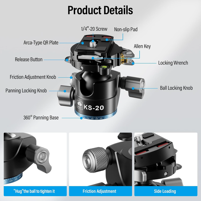 Sirui KS-20 Quick Release Ball Head