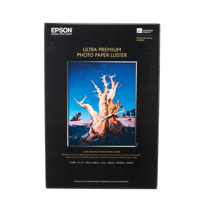 Epson Ultra Premium Luster Paper 13" x 19"  - 100 Sheets