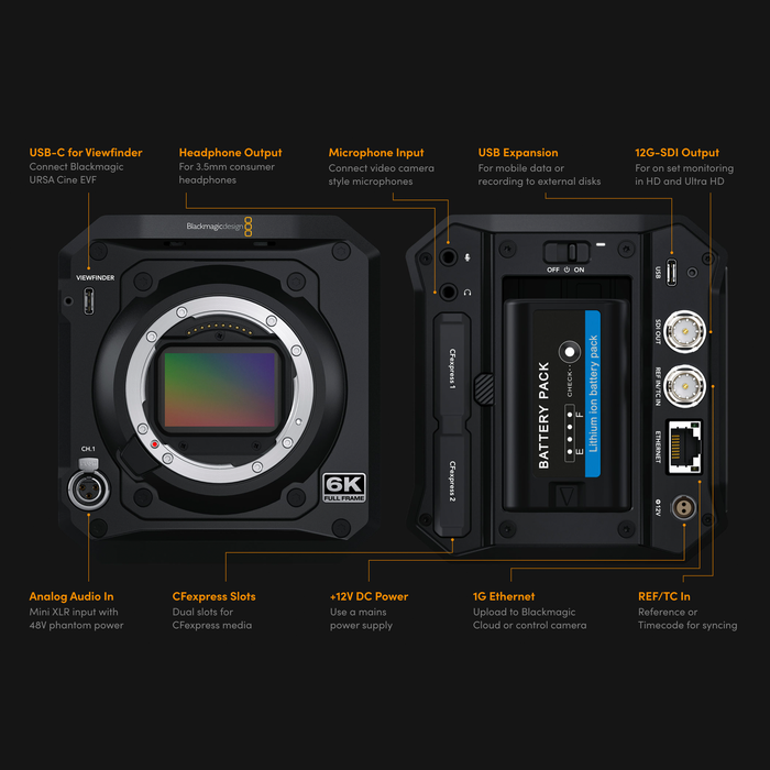 Blackmagic Design PYXIS 6K Cinema Box Camera - L-Mount