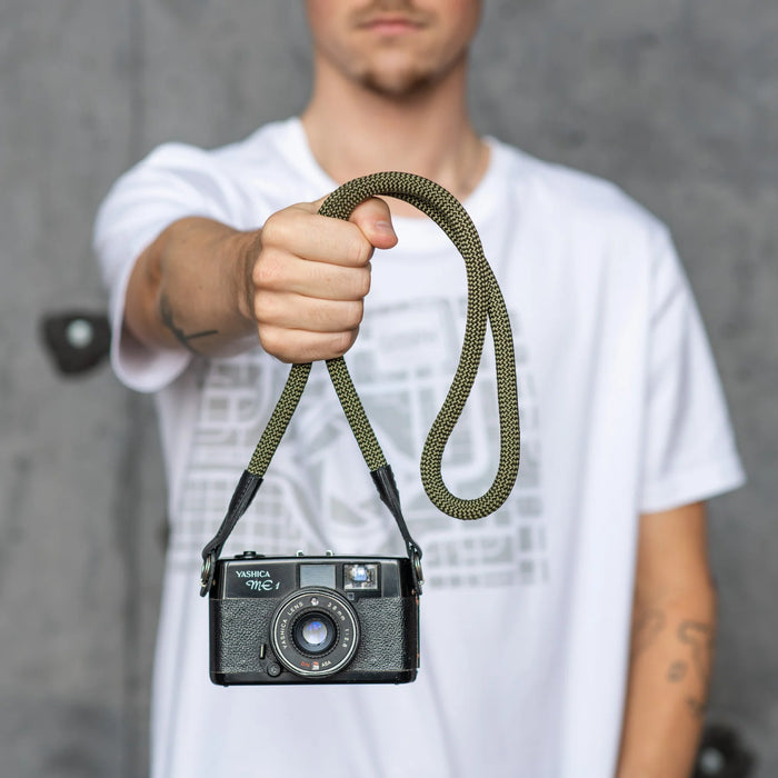 Cooph Rope Camera Strap with Split Ring, 39.4" (100cm) - Army Green