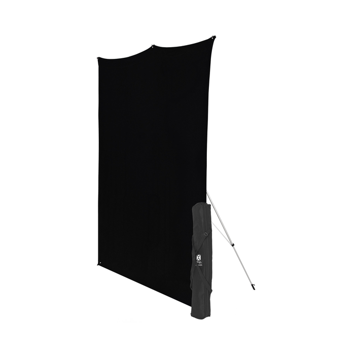 Westcott X-Drop Wrinkle-Resistant Backdrop Kit, 5' x 7' - Rich Black