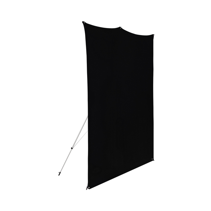 Westcott X-Drop Wrinkle-Resistant Backdrop Kit, 5' x 7' - Rich Black