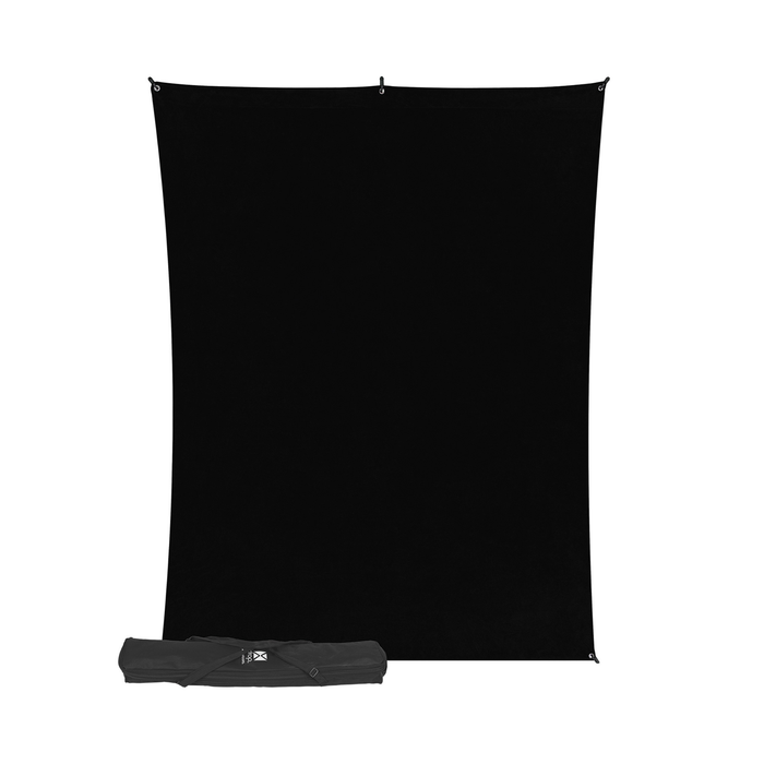 Westcott X-Drop Wrinkle-Resistant Backdrop Kit, 5' x 7' - Rich Black