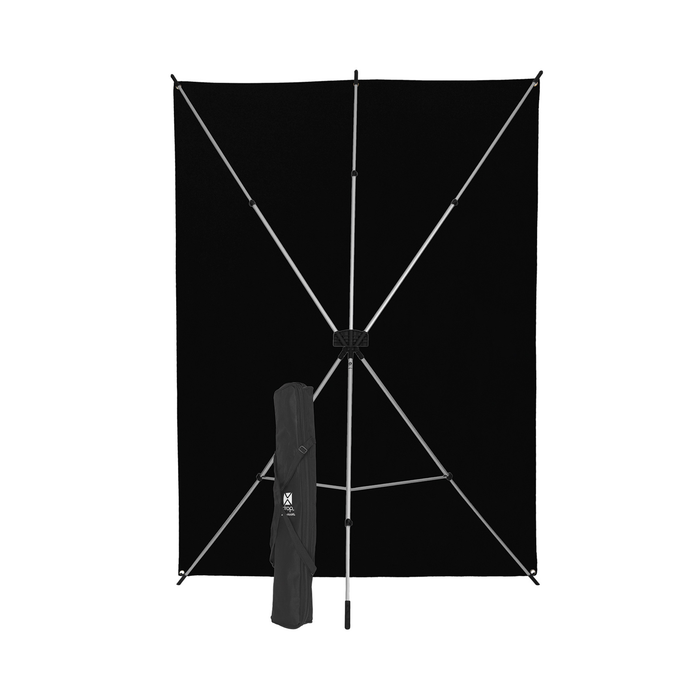 Westcott X-Drop Wrinkle-Resistant Backdrop Kit, 5' x 7' - Rich Black