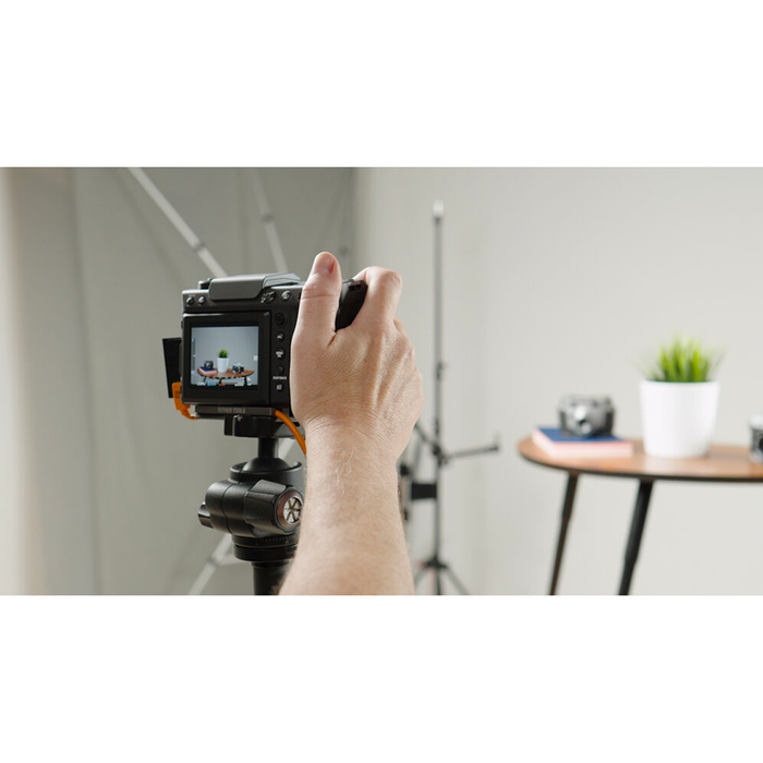 Tether Tools TetherPro USB-C to Right Angle USB-C Pigtail Cable, 20" (50cm) - High-Visibility Orange