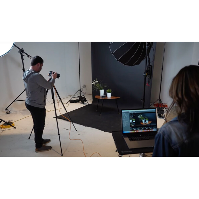 Tether Tools TetherPro USB-C to Right Angle USB-C Pigtail Cable, 20" (50cm) - High-Visibility Orange