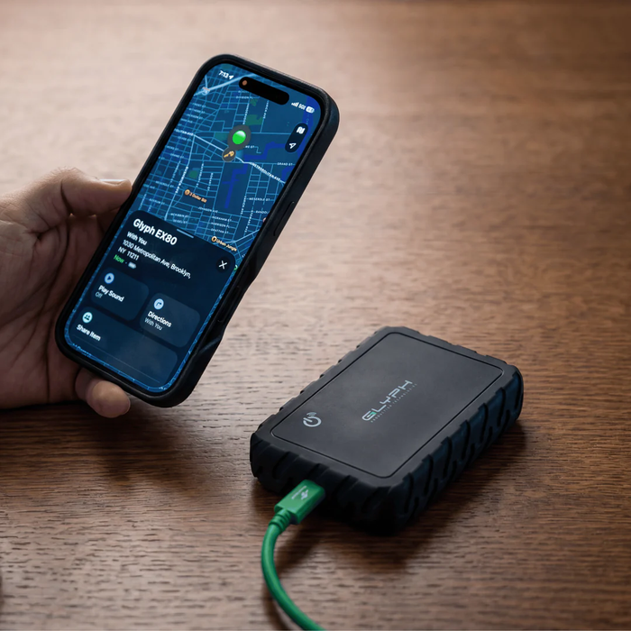 Glyph Technologies 2TB Atom EX80 High-Intensity USB4 80Gbps NVMe Portable External SSD with Location Track