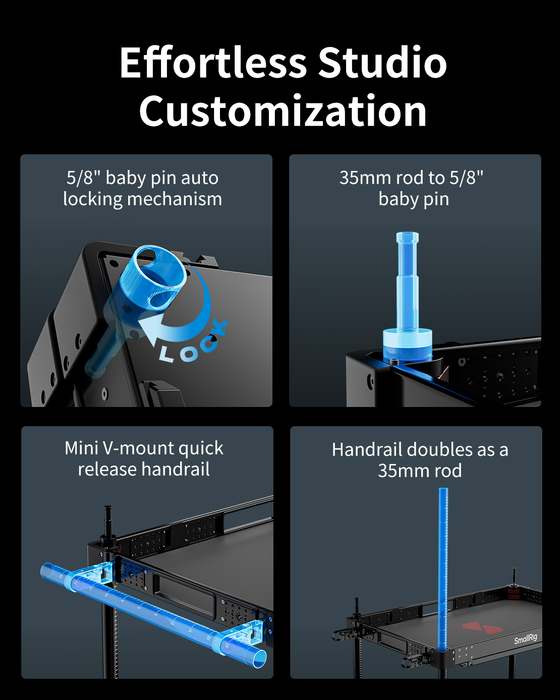 SmallRig 36" Lightweight Video Production Camera Cart MD4573