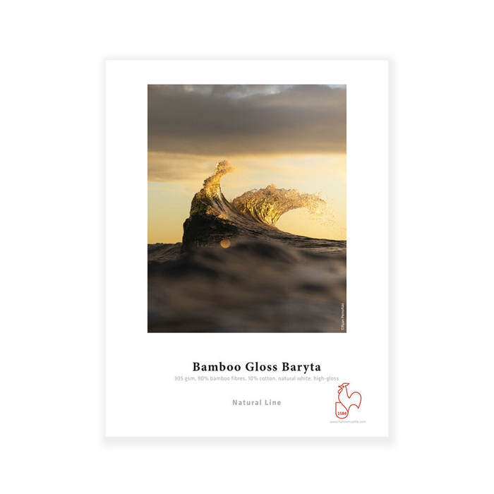 Hahnemühle Bamboo Natural Line Gloss Baryta FineArt Inkjet Paper, 305, 8.5" x 11" - 25 Sheets