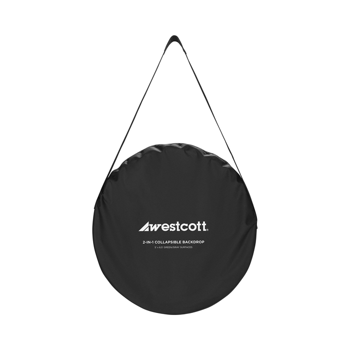 Westcott Collapsible 2-in-1 Gray & Green Backdrop, 5' x 6.5'