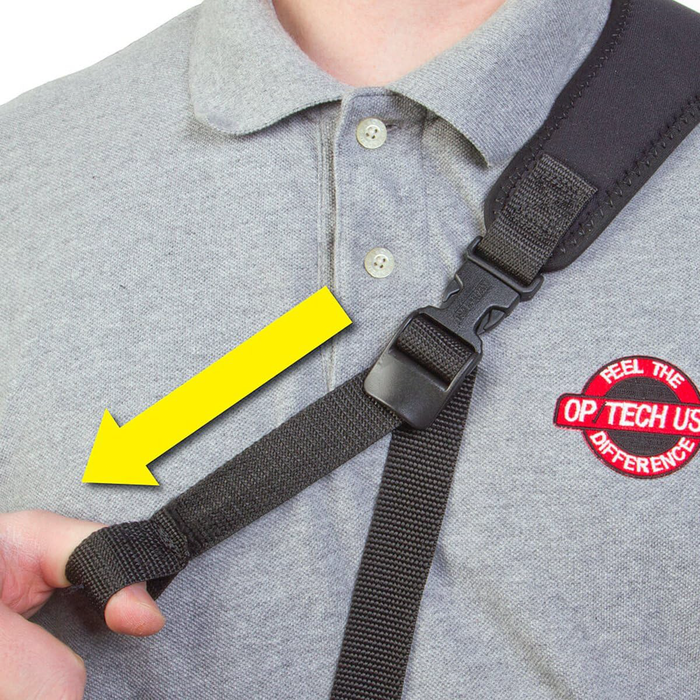 Op/Tech Utility Sling XL Quick Adjust with Uni-Loop Connectors (1/4" Webbing), 26.5-31" - Black