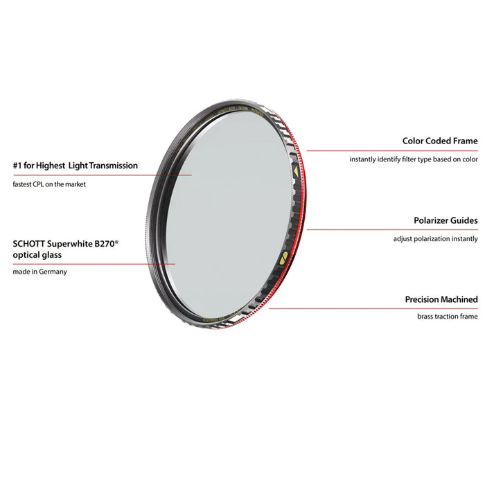 Breakthrough Photography 77mm X4 Dark Circular Polarizer 3-Stop Filter