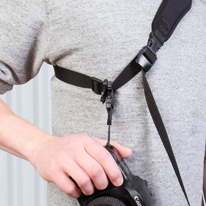 Op/Tech Utility Sling XL Quick Adjust with Uni-Loop Connectors (1/4" Webbing), 26.5-31" - Black