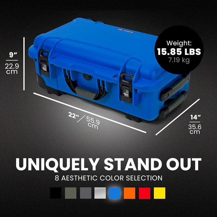 Nanuk 935 Wheeled Pro Photo Kit Protective Case with Padded Dividers & Lid Organizer - Blue