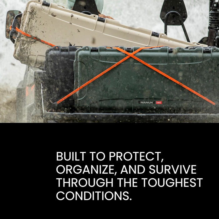 Nanuk 980 Medium-Series Pro Photo Kit Protective Case with Padded Dividers & Lid Organizer - Orange