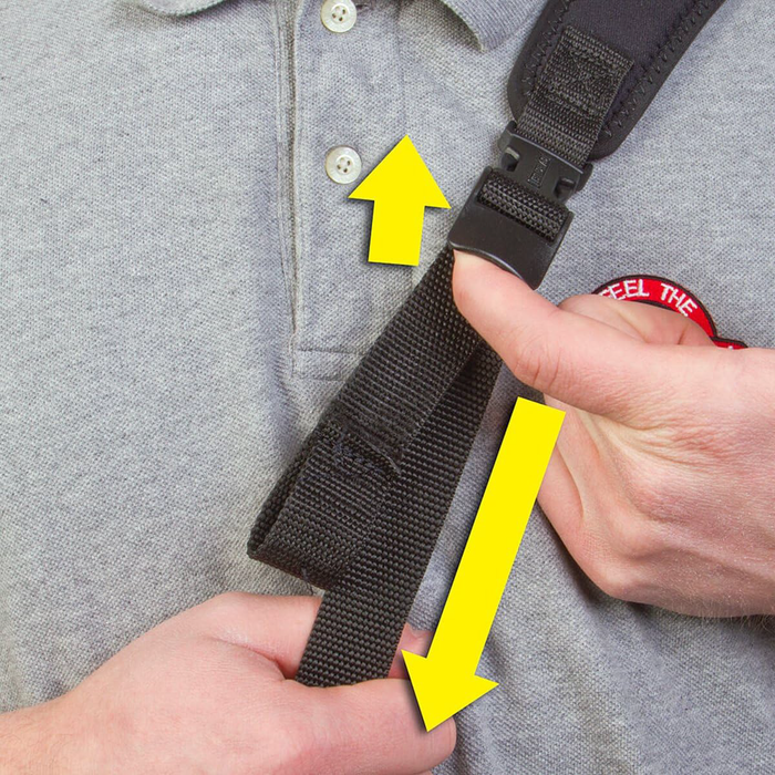 Op/Tech Utility Sling XL Quick Adjust with Uni-Loop Connectors (1/4" Webbing), 26.5-31" - Black