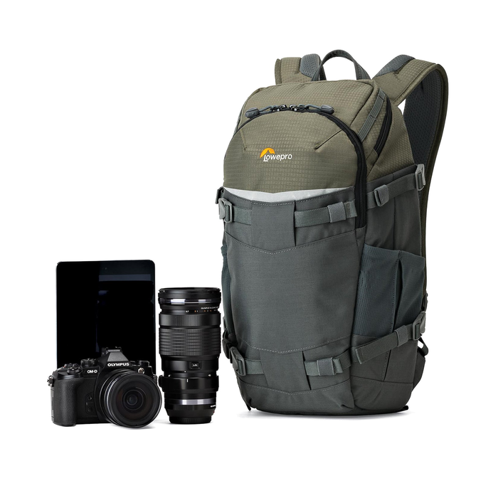 LowePro Flipside Trek BP 250 AW 12L Backpack - Gray/Dark Green