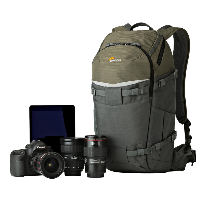 LowePro Flipside Trek 350 AW 17L Backpack - Gray/Dark Green