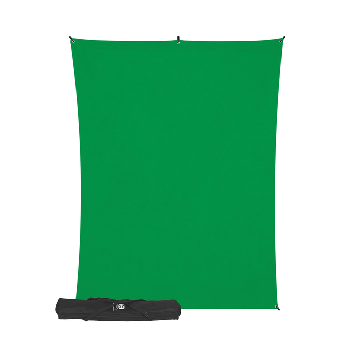 Westcott X-Drop Wrinkle-Resistant Backdrop Kit, 5' x 7' - Chroma-Key Green Screen