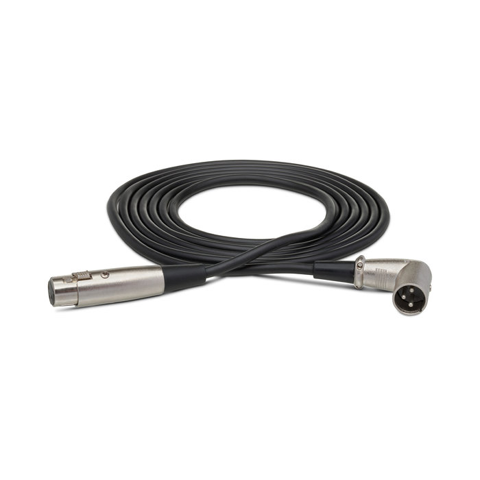Hosa 3-Pin XLR Female to XLR Angled Male Balanced Interconnect Cable - 1.5'