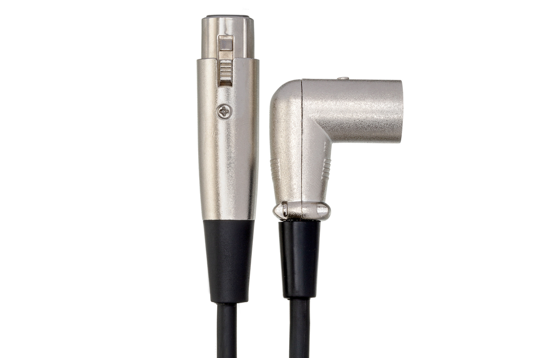 Hosa 3-Pin XLR Female to XLR Angled Male Balanced Interconnect Cable - 1.5'