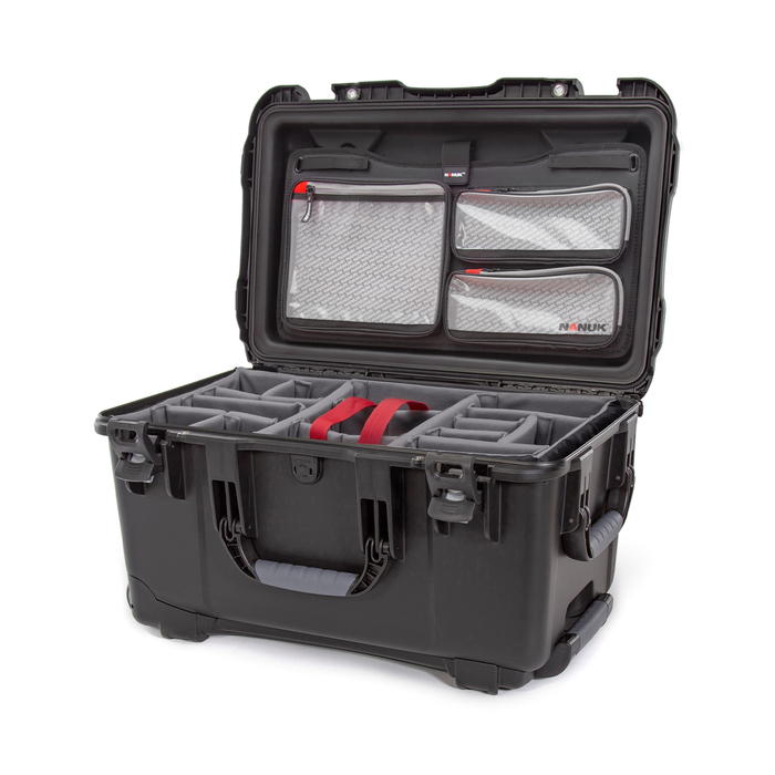 Nanuk 938 Wheeled Pro Photo Kit Protective Case with Padded Dividers & Lid Organizer - Black