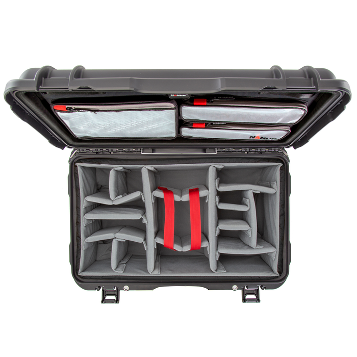 Nanuk 938 Wheeled Pro Photo Kit Protective Case with Padded Dividers & Lid Organizer - Black